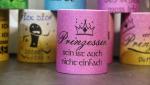 Weiße Tasse mit Spruch  